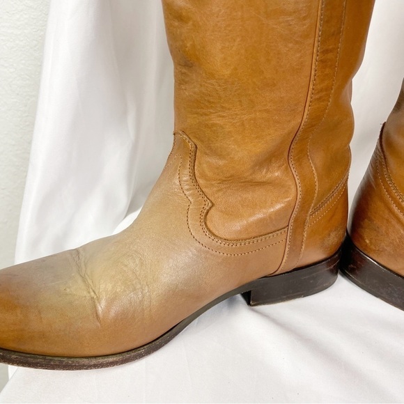 Golden Goose Pony Tall Leather Distressed Riding Boots - Picture 5 of 15